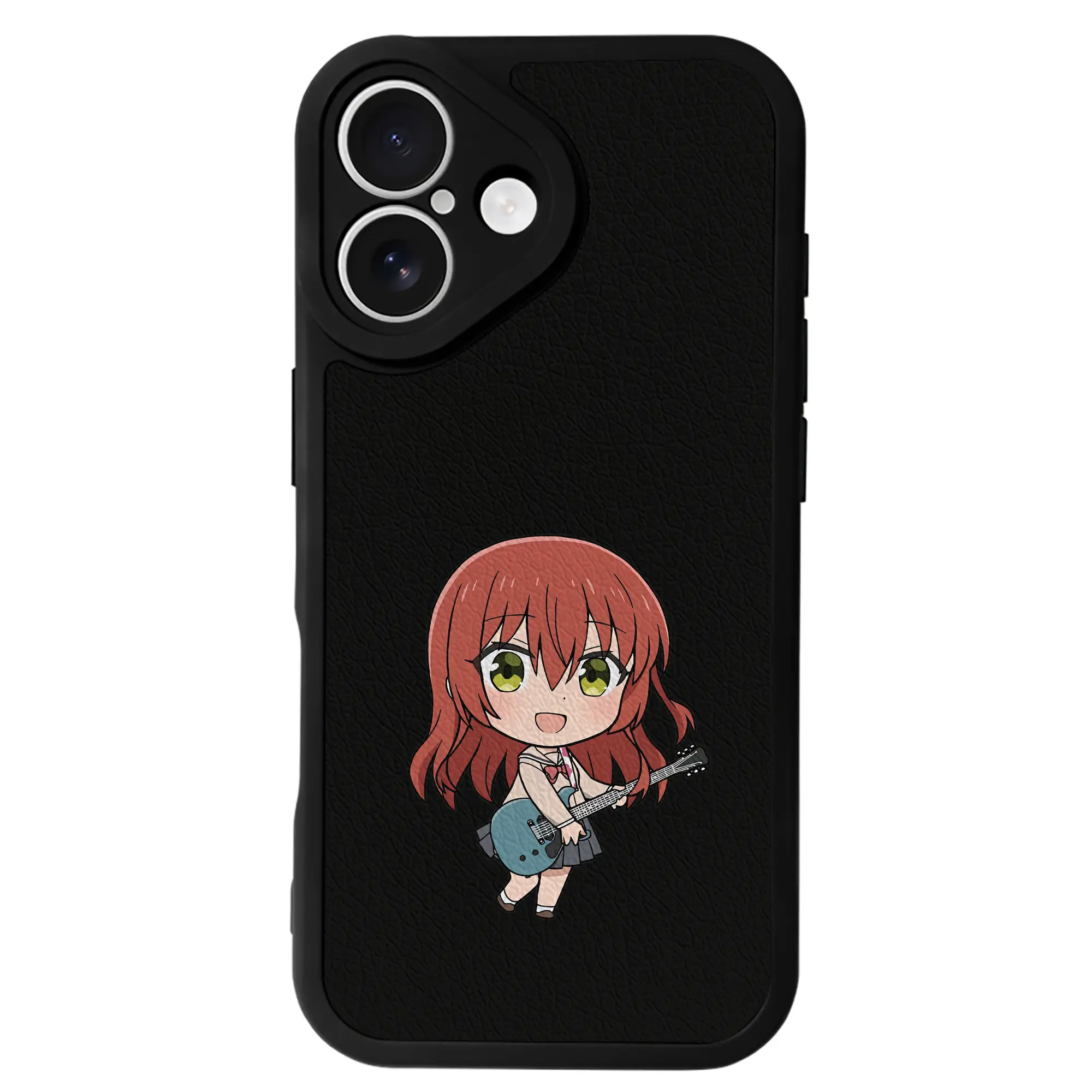 ぼっちざろっく！ グッズ,喜多郁代 - IPhone 16シリーズ対応 ・ シリコンスマホケース ・ レザー調 ・ 高精度フィット ・ 耐衝撃 ・ ワイヤレス充電対応 ・ 精密カット